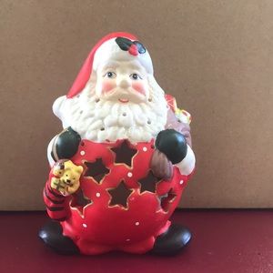 Santa tea light holder